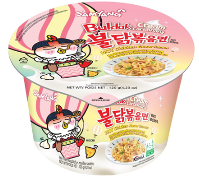 (H)SAMYANG HOT CHICKEN RAMEN(CREAM CARBONARA-BOWL) 120G